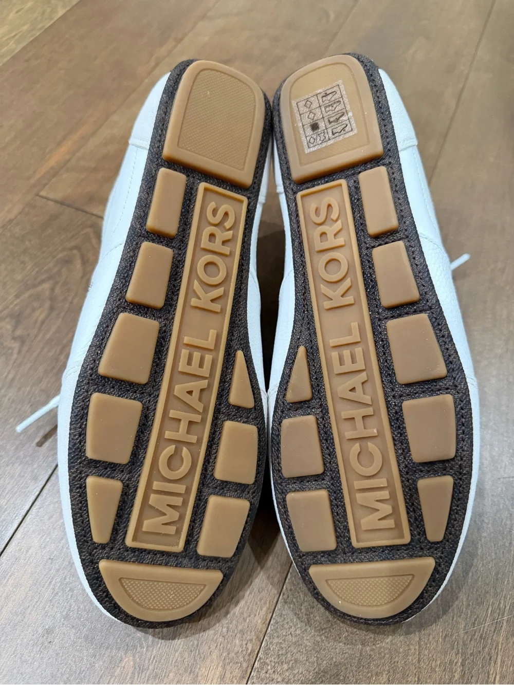 Michael Kors White Low-Top Leather Sneakers